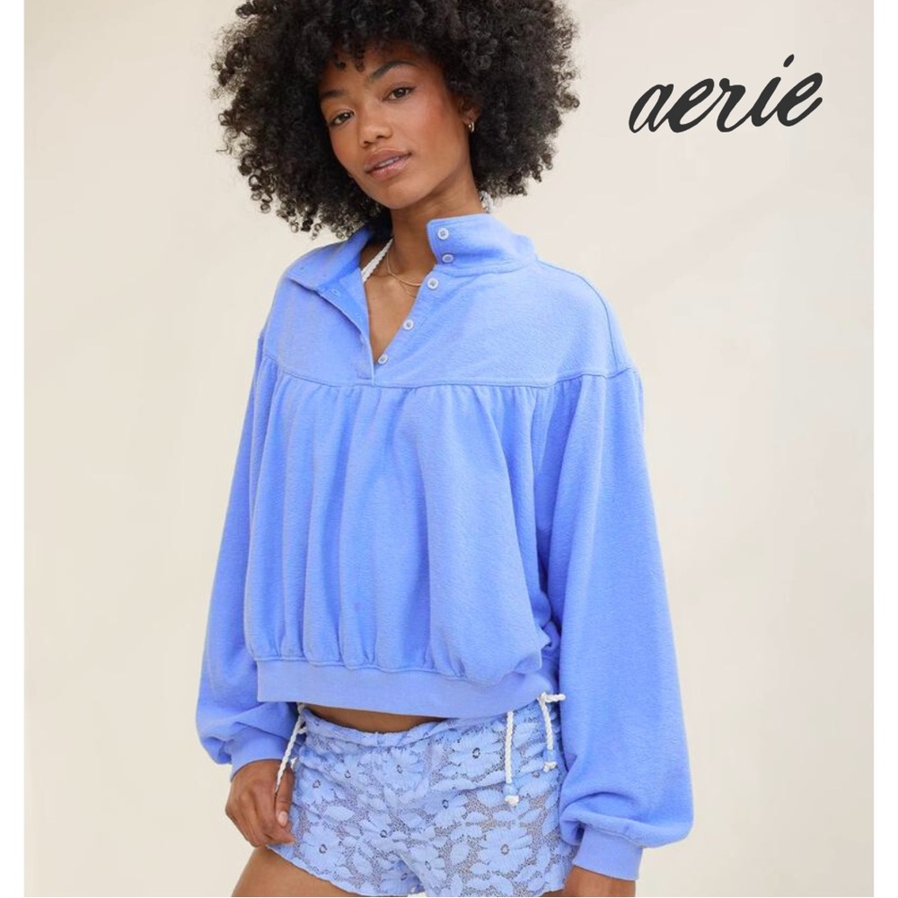 NWOT Aerie Soft Life Button Pullover